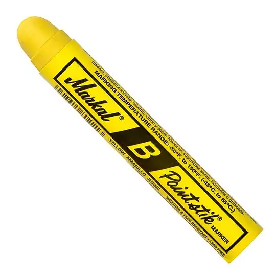 Твёрдый маркер краска Markal B Paintstik original, жёлтый
