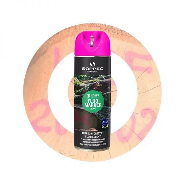 Флуоресцентная аэрозольная краска по дереву Soppec Fluo Marker