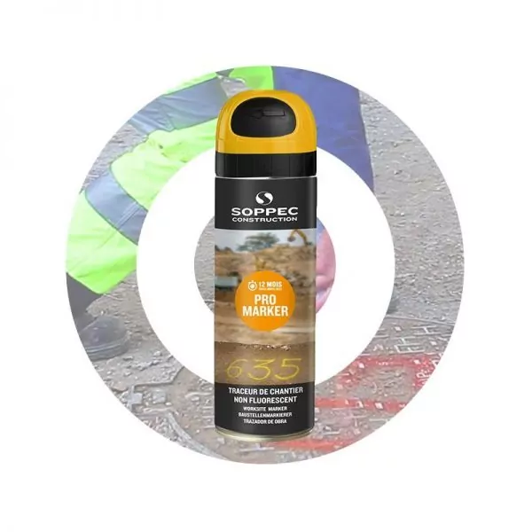 Аэрозольный маркер краска Soppec Promarker, строительный