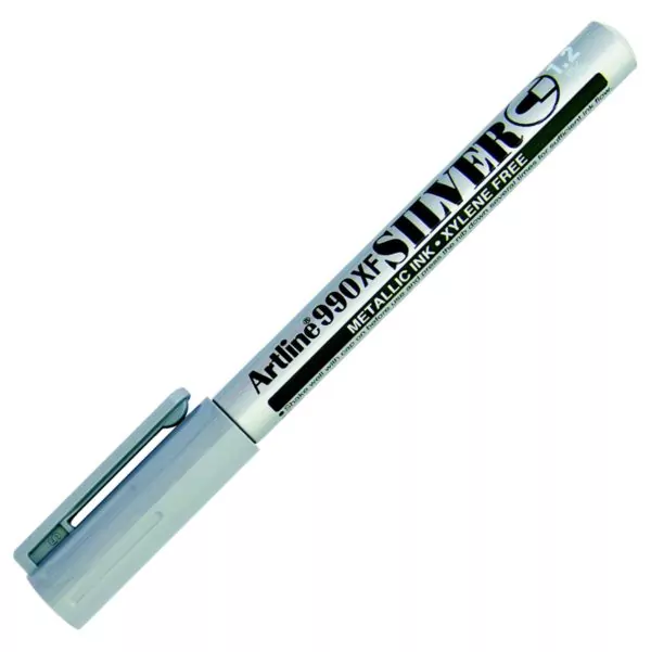 Серебряный перманентный маркер металлик Artline EK-990XF