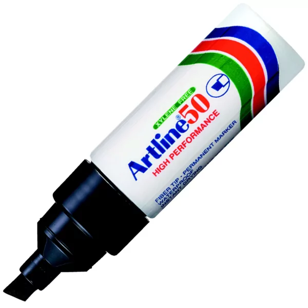 Перманентный маркер Artline EK-50 со скошенным наконечником, черный