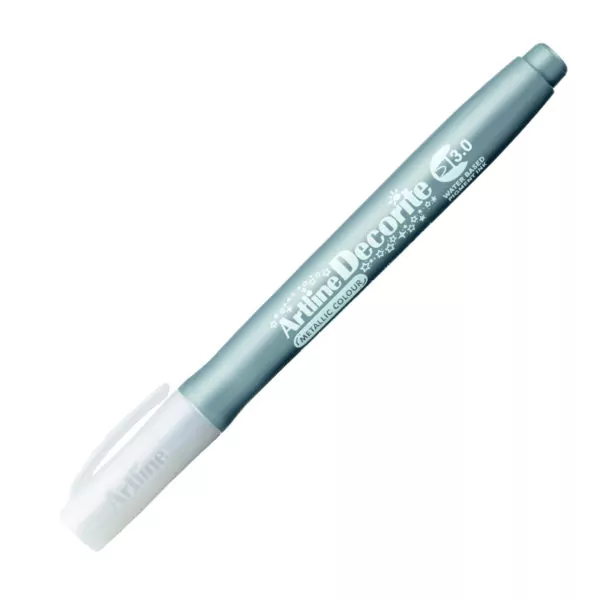 Скетч маркер Artline Decorita клиновидный 3,0 мм серебряный