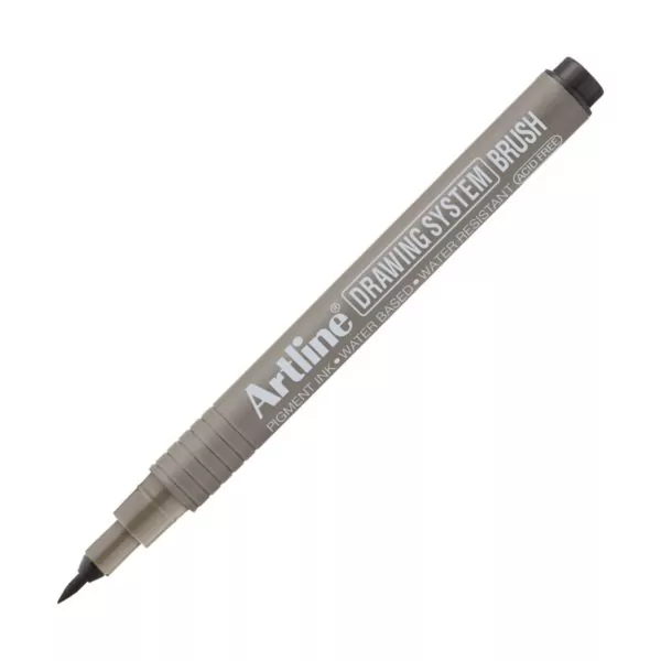 Профессиональный водостойкий брашпен Artline Drawing System Brush, черный