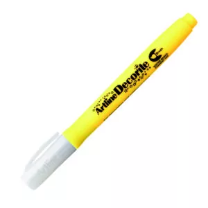 Желтый маркер кисть Artline Decorite Brush, средней толщины