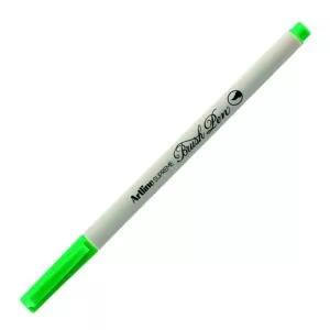 Зеленый тонкий брашпен Artline Supreme Brush Pen
