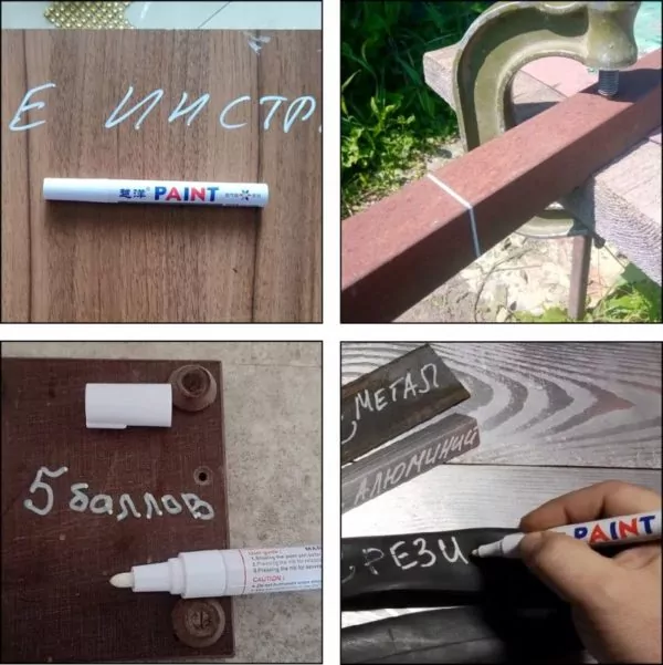 Маркер-краска  Flysea Paint Marker FS-110 со средним наконечником (2-4 мм), 8 цветов — изображение 3