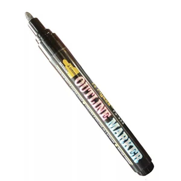 Контурный маркер Flysea Outline Marker FS-333 с серебряным наконечником (2-4 мм), 8 цветов