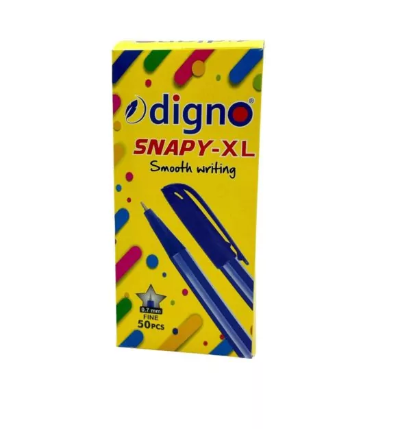 Ручка шариковая DIGNO SNAPPY-XL, цвет синий. Упаковка 50 штук