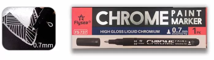 Маркер Жидкий Хром Flysea