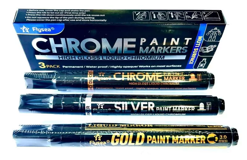 Набор маркеров жидкий хром