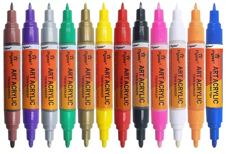 Набор акриловых двухсторонних маркеров Flysea FS-973