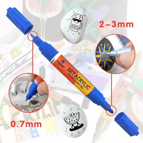 Набор акриловых двухсторонних маркеров Flysea FS-973