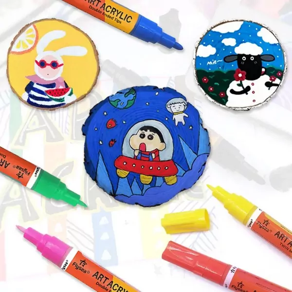 Набор акриловых двухсторонних маркеров Flysea FS-973