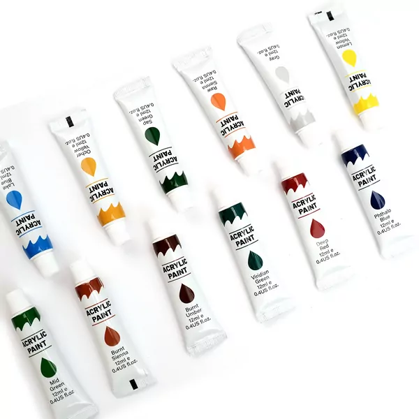 Набор акриловых красок Flysea Acrylic Paint, 12 цветов — изображение 3