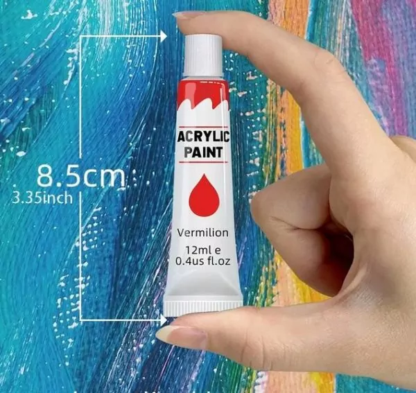 Набор акриловых красок Flysea Acrylic Paint, 12 цветов — изображение 7