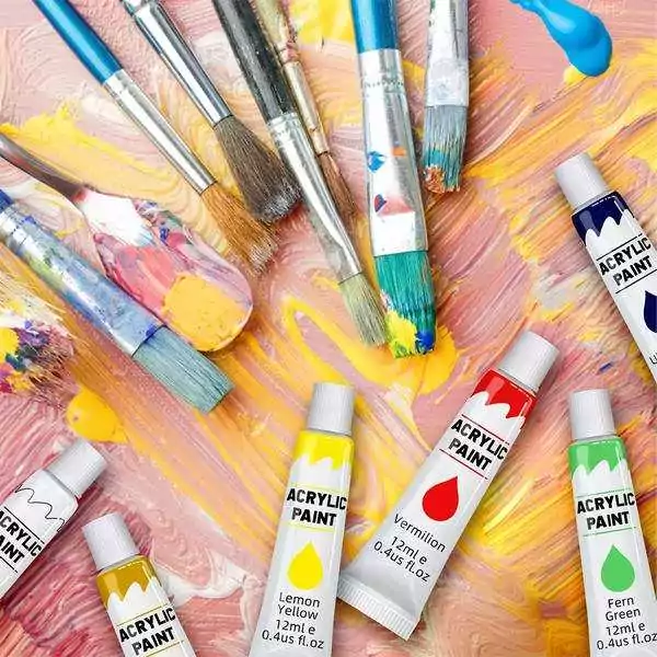 Набор акриловых красок Flysea Acrylic Paint, 12 цветов — изображение 8