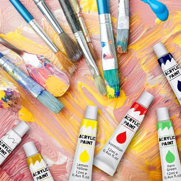 Набор акриловых красок Flysea Acrylic Paint, 12 цветов — изображение 4