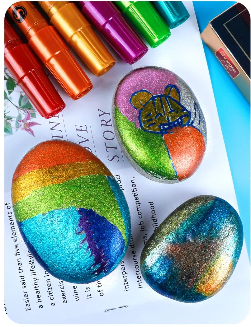 Набор маркеров золото металлик Flysea Golden