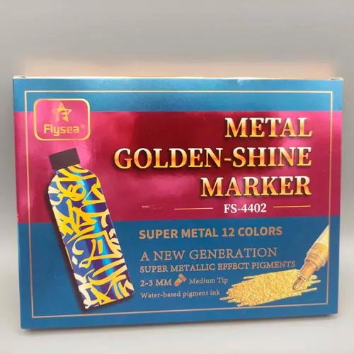 Набор маркеров золото металлик Flysea Golden