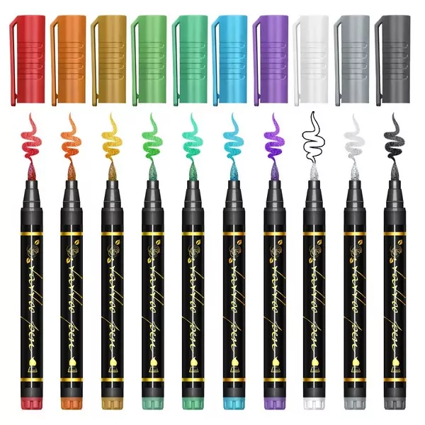 Набор маркеров для временной татуировки Flysea Tattoo markers, 10 цветов — изображение 3