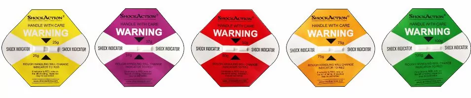 наклейка индикатор удара